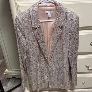 Nine West Women's Sparkling Sequin Blazer - Gold